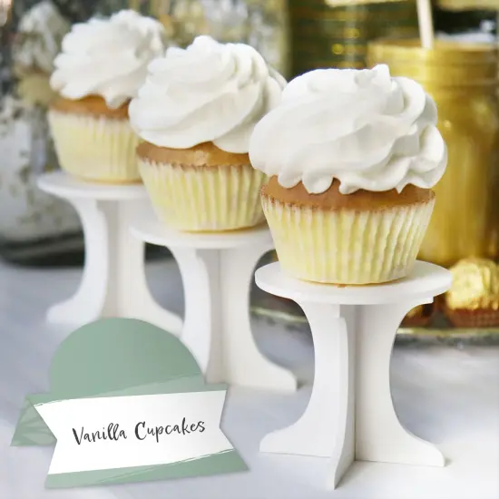 Big Dot of Happiness Sage Green Elegantly Simple - Guest Party Favors Tent Buffet Card - Table Setting Name Place Cards - Set of 24 {6}