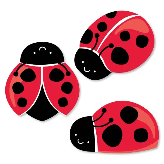 Big Dot of Happiness Happy Little Ladybug - DIY Shaped Baby Shower or Birthday Party Cut-Outs - 24 Count {1}
