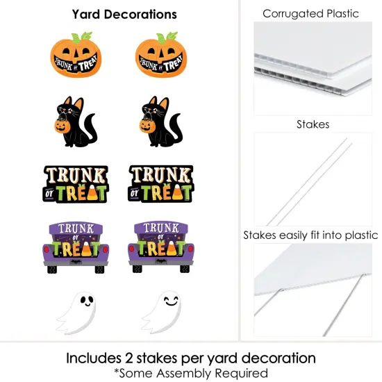 Big Dot of Happiness Trunk or Treat - Cat Pumpkin Trunk Lawn Decorations - Outdoor Halloween Car Parade Party Yard Decorations - 10 Piece {7}