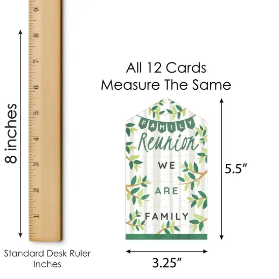 Big Dot of Happiness Family Tree Reunion - Family Gathering Party Game Pickle Cards - Conversation Starters Pull Tabs - Set of 12 {6}