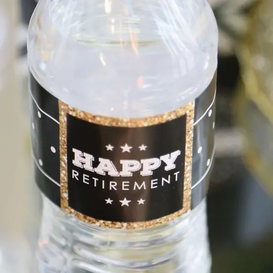 Big Dot of Happiness Happy Retirement - Retirement Party Water Bottle Sticker Labels - Set of 20 {7}
