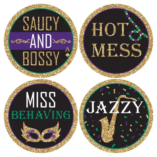 Big Dot of Happiness Nola Bride Squad - New Orleans Bachelorette Party Funny Name Tags - Party Badges Sticker Set of 12 {6}