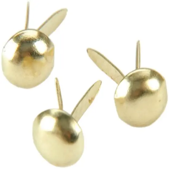Creative Impressions Mini Metal Paper Fasteners 3mm 100/Pkg-Round - Gold {1}