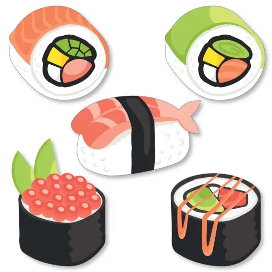 Big Dot of Happiness Let's Roll - Sushi - DIY Shaped Japanese Party Cut-Outs - 24 Count {1}