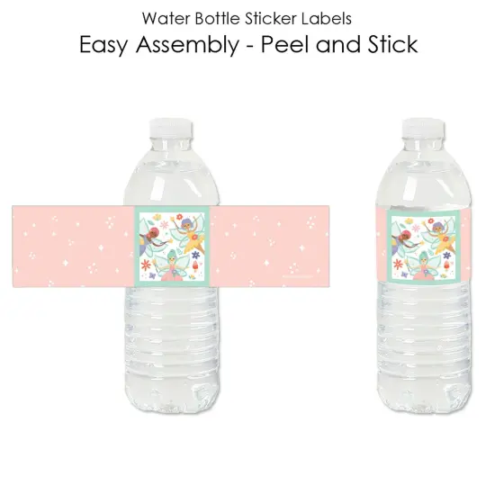 Big Dot of Happiness Let's Be Fairies - Fairy Garden Birthday Party Water Bottle Sticker Labels - Set of 20 {3}