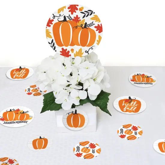Big Dot of Happiness Fall Pumpkin - Halloween or Thanksgiving Party Giant Circle Confetti - Party Decorations - Large Confetti 27 Count {7}