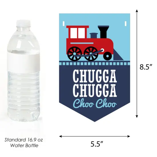 Big Dot of Happiness Railroad Party Crossing - Steam Train Birthday Party Bunting Banner - Birthday Party Decorations - Happy Birthday {3}