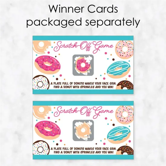 Big Dot of Happiness Donut Worry, Let's Party - Doughnut Party Game Scratch Off Cards - 22 Count {4}