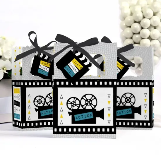 Big Dot of Happiness Movie - Hollywood Party Favor Boxes - Set of 12 {4}
