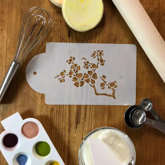 Blooming Cherry Tree Cake Stencil Tier #3 | C443 by Designer Stencils | Cake Decorating Tools | {4}