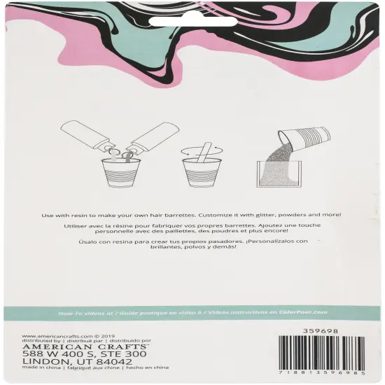 American Crafts Color Pour Resin Mold-Barrette {3}