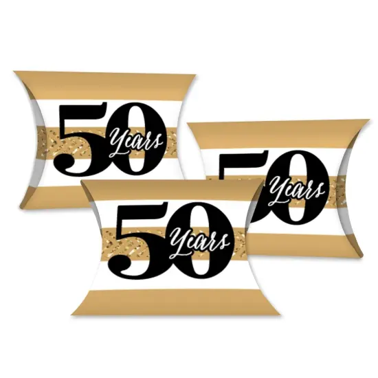 Big Dot of Happiness We Still Do - 50th Wedding Anniversary - Favor Gift Boxes - Anniversary Party Petite Pillow Boxes - Set of 20 {1}