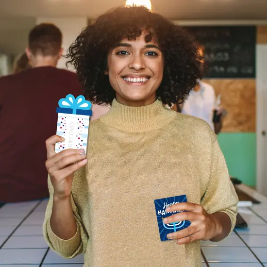 Big Dot of Happiness Hanukkah Menorah - Chanukah Holiday Party Money and Gift Card Sleeves - Nifty Gifty Card Holders - Set of 8 {3}