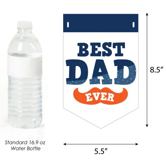 Big Dot of Happiness Happy Father's Day - We Love Dad Party Bunting Banner - Party Decorations - Happy Father's Day {3}