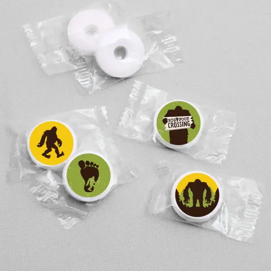 Big Dot of Happiness Sasquatch Crossing - Bigfoot Party or Birthday Party Round Candy Sticker Favors - Labels Fits Chocolate Candy (1 sheet of 108) {4}