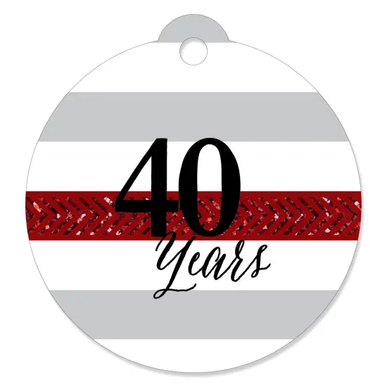 Big Dot of Happiness We Still Do - 40th Wedding Anniversary - Party Favor Gift Tags (Set of 20) {1}