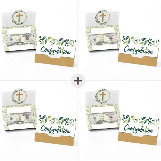 Big Dot of Happiness Confirmation Elegant Cross - Assorted Religious Party Money and Gift Card Holders - Set of 8 {3}