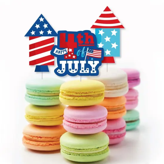 Big Dot of Happiness Firecracker 4th of July - DIY Shaped Red, White and Royal Blue Party Cut-Outs - 24 Count {4}