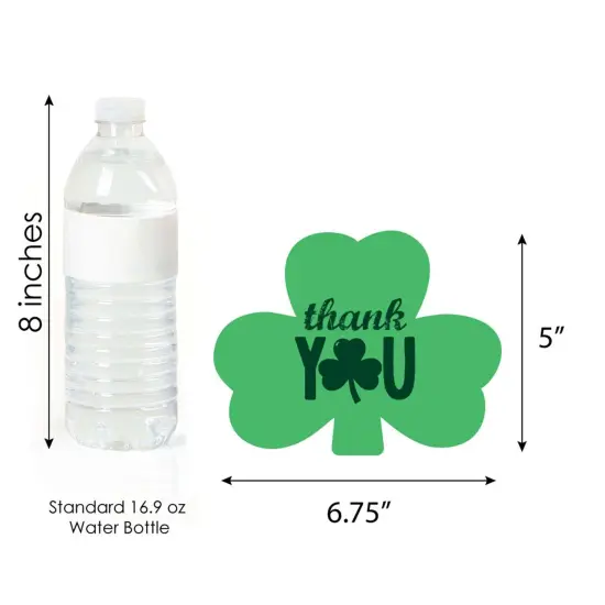Big Dot of Happiness St. Patrick's Day - Shaped Thank You Cards - Saint Paddy's Day Party Thank You Note Cards with Envelopes - Set of 12 {7}