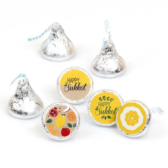 Big Dot of Happiness Sukkot - Sukkah Holiday Round Candy Sticker Favors - Labels Fits Chocolate Candy (1 sheet of 108) {1}