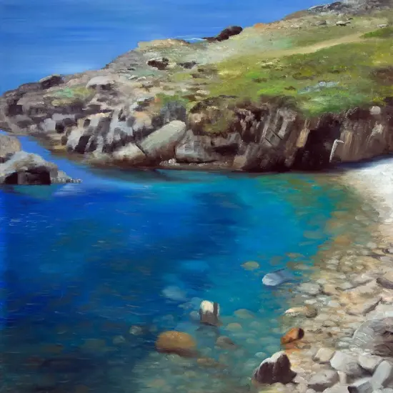 SPANISH COAST Poster Print by Atelier B Art Studio - Item # VARPDXBEGCOA114 {1}