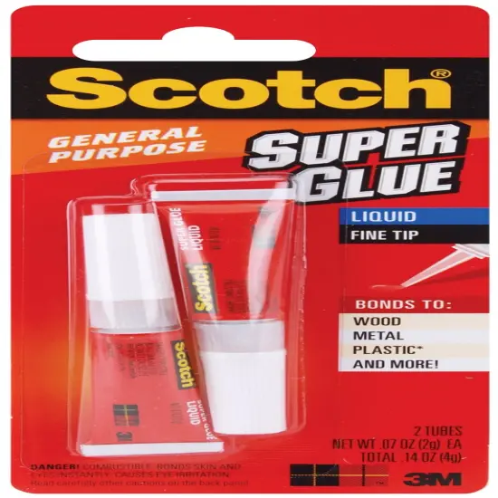 Scotch Super Glue Liquid 2/Pkg-.07oz {1}