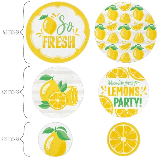 Big Dot of Happiness So Fresh - Lemon - Citrus Lemonade Party Giant Circle Confetti - Party Decorations - Large Confetti 27 Count {3}