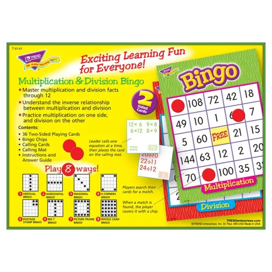 Multiplication & Division Bingo Game {2}