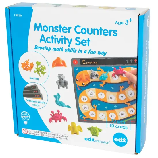 Monster Counters Activity Set - Set of 36 - 10 Double-Sided Activity Boards {4}