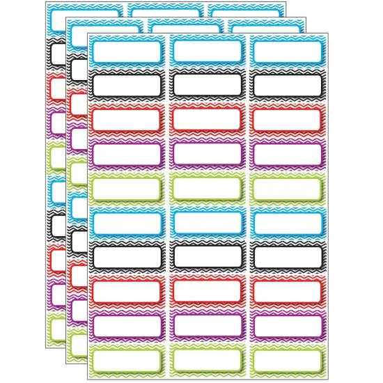 Die-Cut Magnetic Foam Color Chevron Labels/Nameplates, 30 Per Pack, 3 Packs {1}
