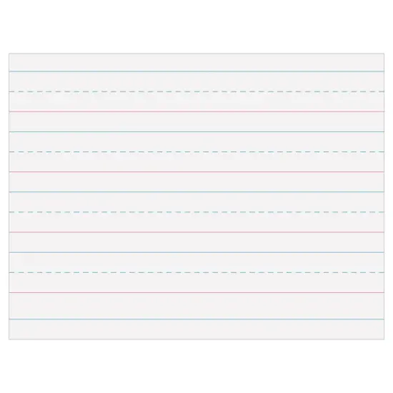 Multi-Program Handwriting Paper, 1-1/8" Ruled (Long Way), White, 10-1/2" x 8", 500 Sheets Per Pack, 2 Packs {2}