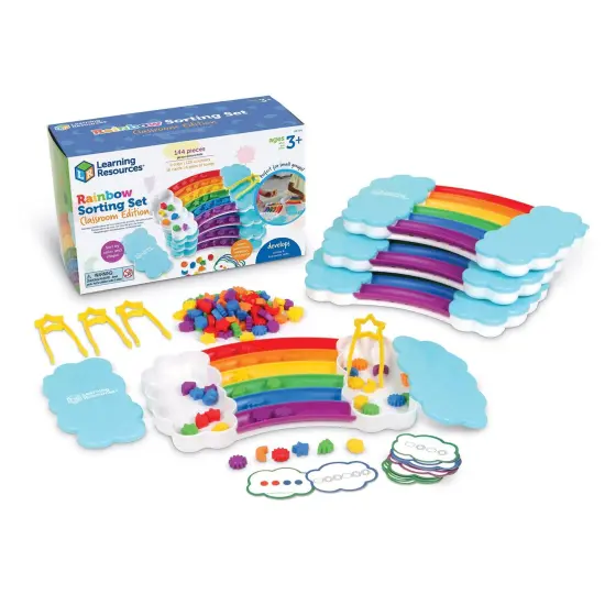 Rainbow Sorting Trays Classroom Edition {1}