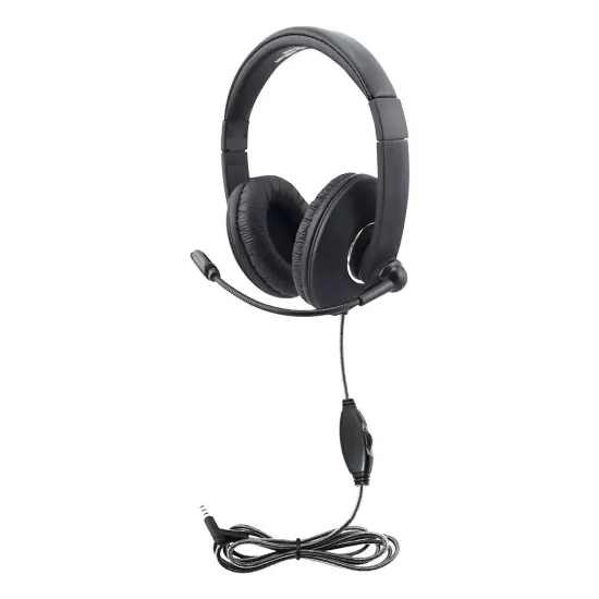 WorkSmart Personal Headset - USB with Steel-Reinforced Gooseneck Microphone, Leatherette Ear Cushions {2}