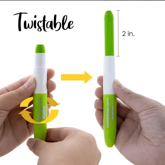 Washable Jumbo Silky Gel Crayons, 12 Per Pack, 3 Packs {3}