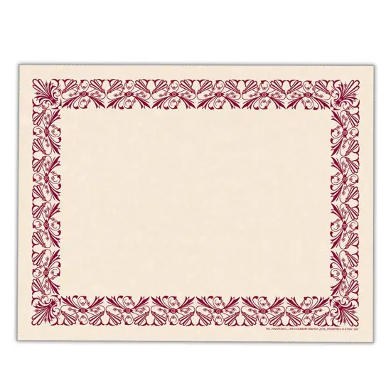 Art Deco Set - Maroon Border Paper, Plain Folders, Gold Seals {3}