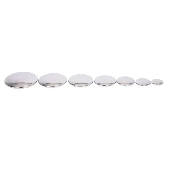 Sensory Reflective Silver Buttons - Set of 7 {2}