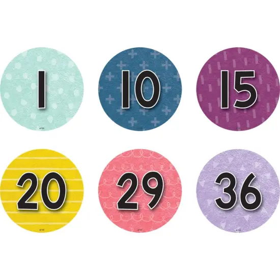 Spot On Floor Markers Oh Happy Day Numbers 1-36, 4", Pack of 36 {2}
