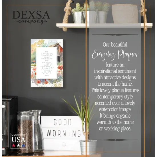 The Lord Has Done Wood Plaque with Easel and Hook Wall Tabletop Art - 6 inches x 9 inches {2}