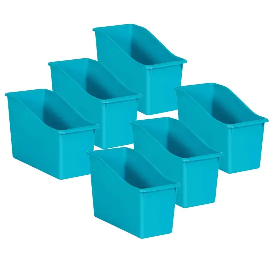 Teal Plastic Book Bin, Pack of 6 {1}