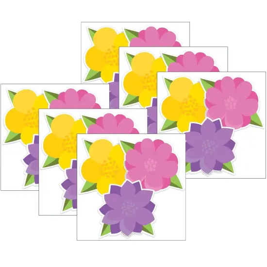 A Teachable Town Flowers Paper Cut-Outs, 36 Per Pack, 6 Packs {1}