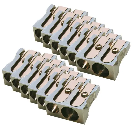 Two-Hole Metal Pencil Sharpener, Pack of 12 {1}