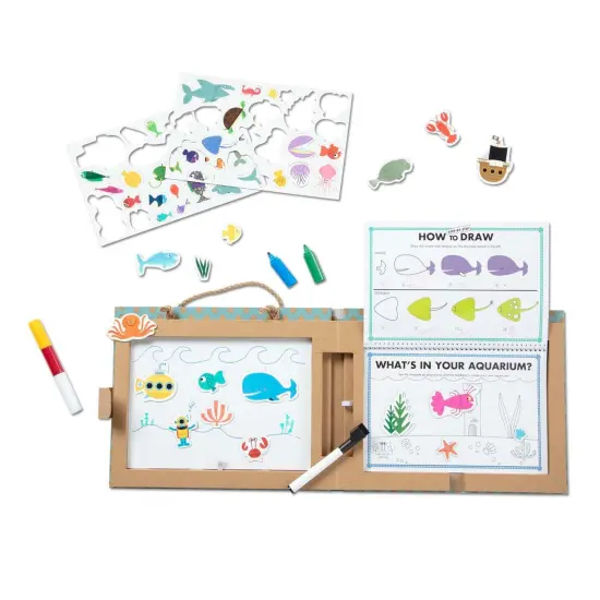 Natural Play: Play, Draw, Create Reusable Drawing & Magnet Kit - Ocean {1}