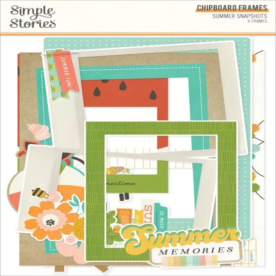 Summer Snapshots Chipboard Frames-6/Pkg {1}