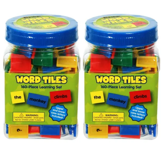 Tub of Word Tiles, 160 Per Set, 2 Sets {1}