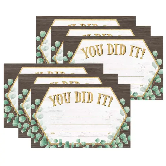 Eucalyptus You Did It! Awards, 30 Per Pack, 6 Packs {1}