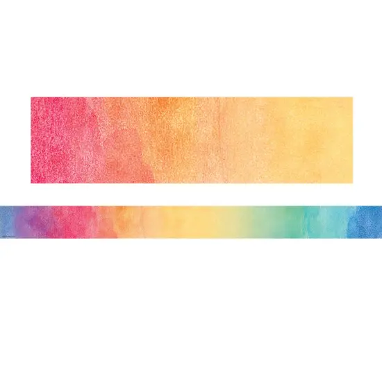 Watercolor Straight Rolled Border Trim, 50 Feet Per Roll, 3 Rolls {1}
