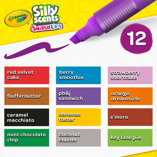 Wedge Tip Silly Scents&trade; Smash Ups Markers, 12 Per Pack, 3 Packs {2}