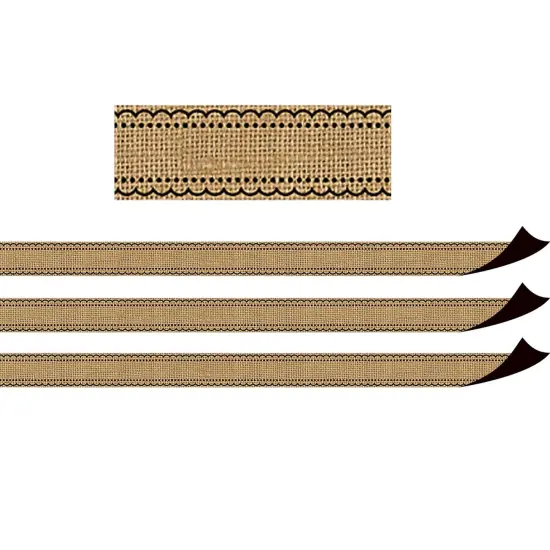 Burlap Design Magnetic Border, 24 Feet Per Pack, 3 Packs {1}