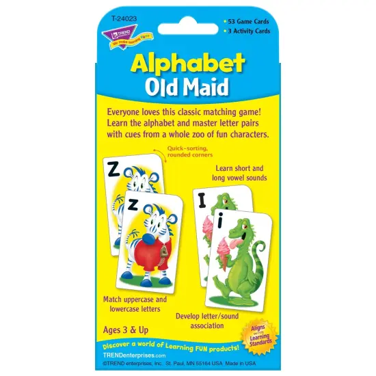 Alphabet Old Maid Challenge Cards&reg;, 6 Sets {2}