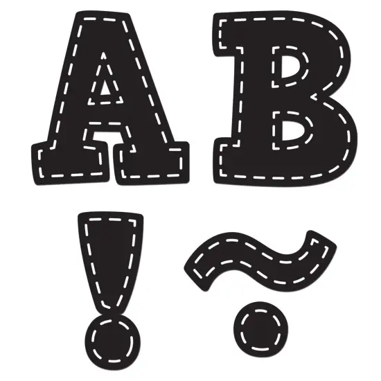 Black Stitch Bold Block 3" Magnetic Letters {2}